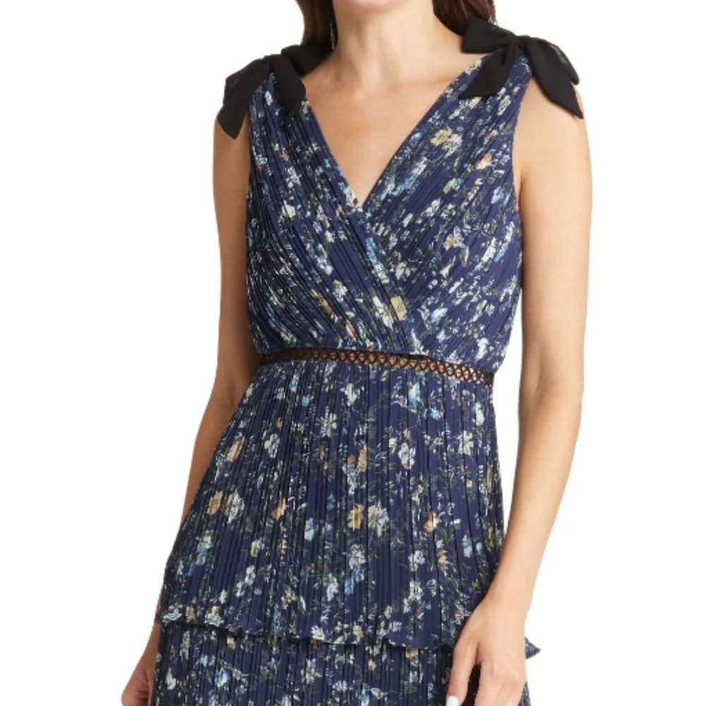Lulu's Floral Tiered Ruffle Chiffon Dress